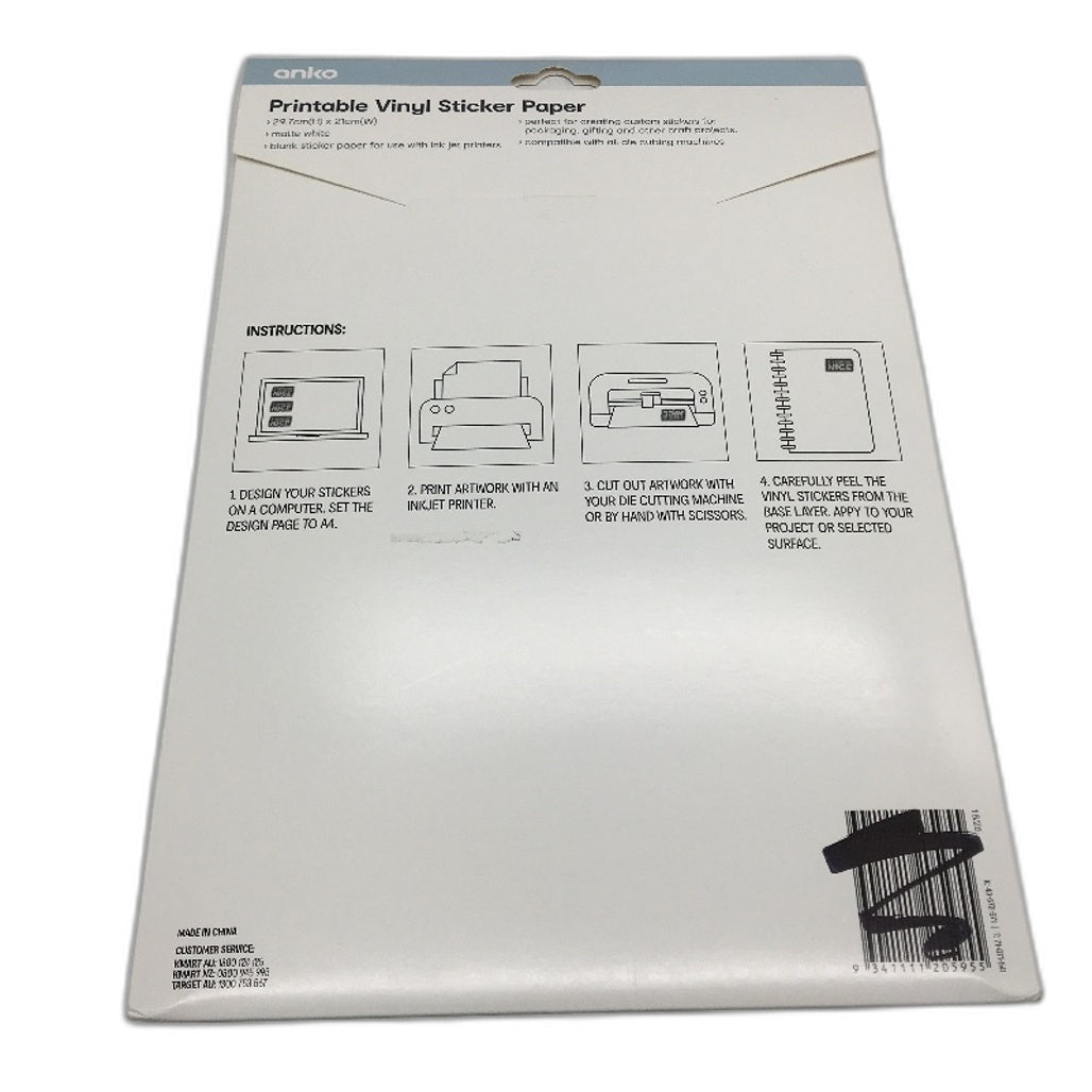 3 Pack Watercolour Card Kit, Vinyl Sticker Paper & 108pc Markers Art Bundle NEW