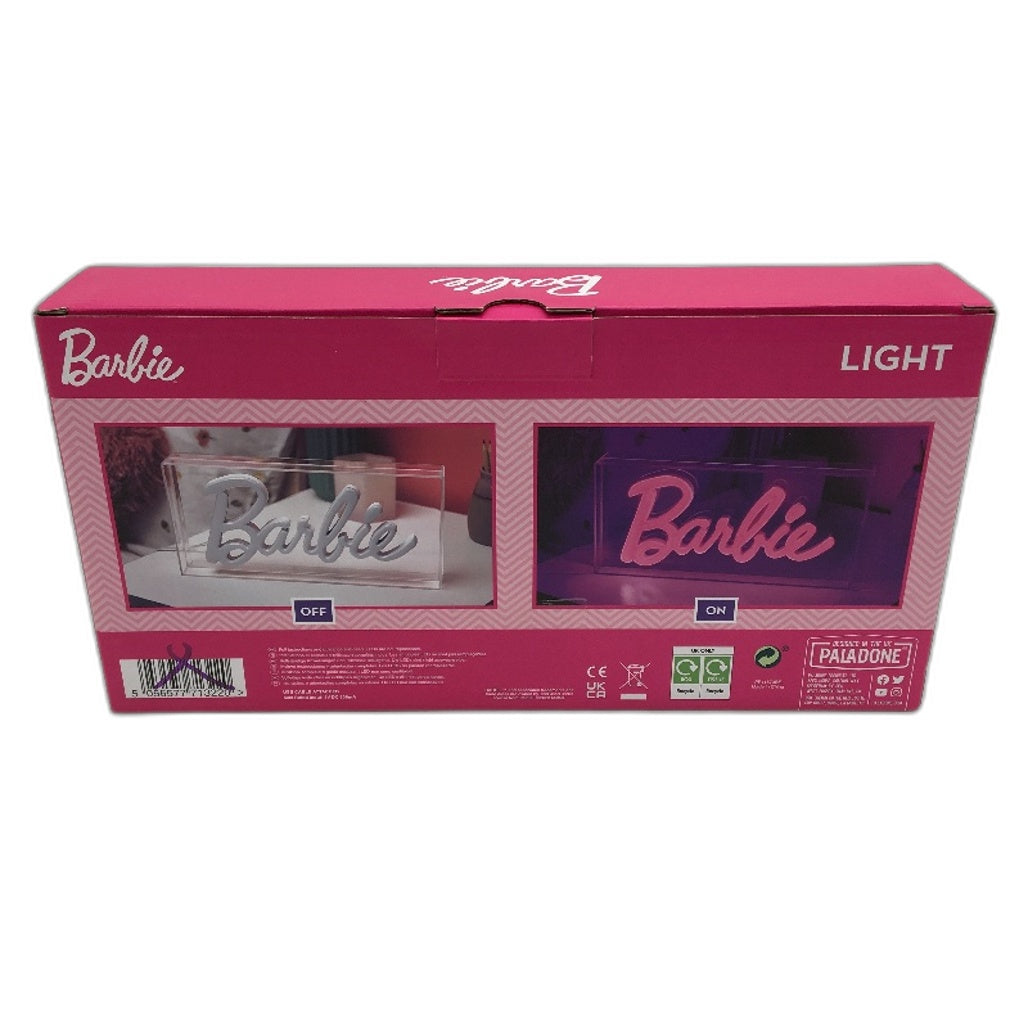 3 Pack Paladone Barbie Logo Desktop & Wall Mounted Home Decor LED Lights NEW