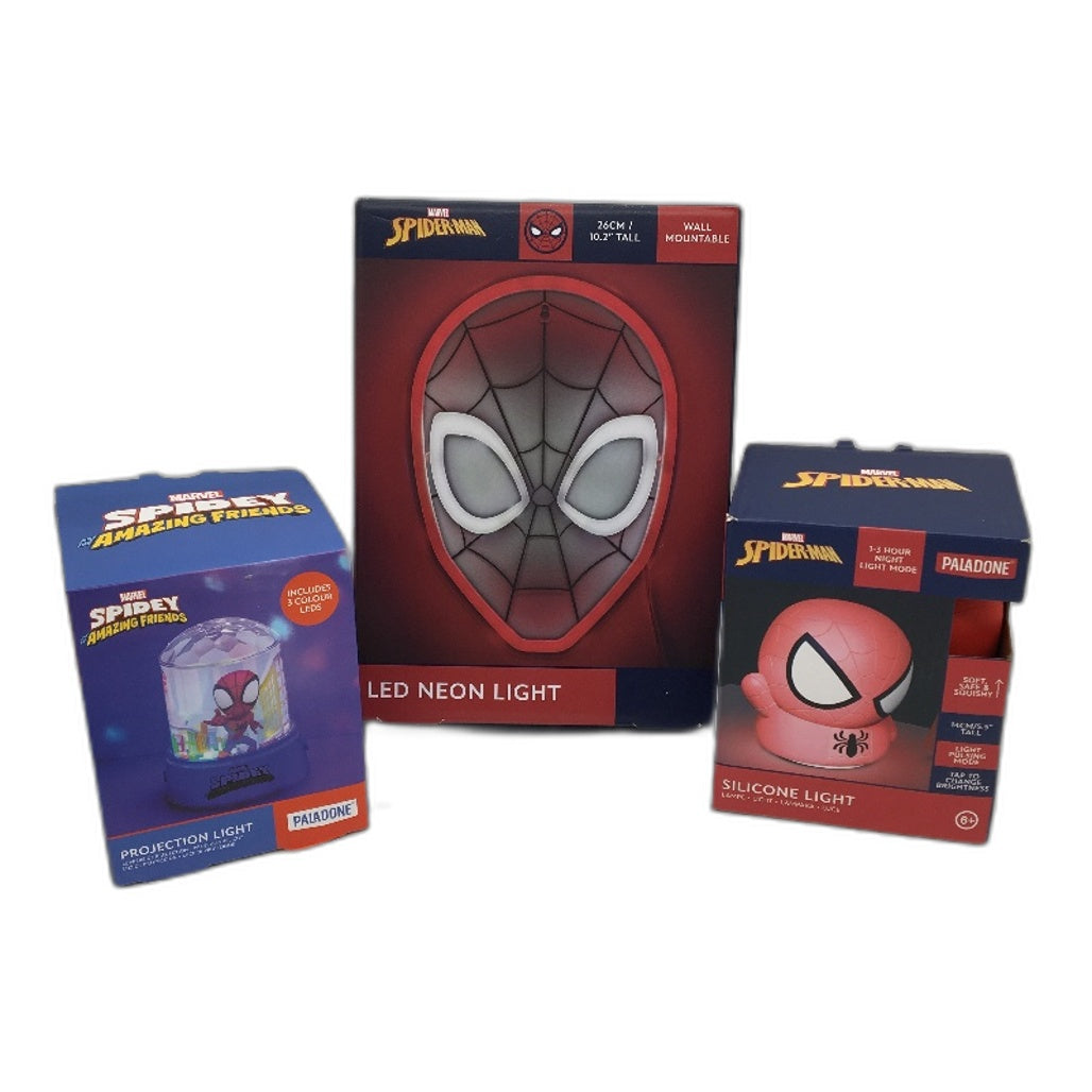 3 Pack Paladone Marvel Spider-Man Home Decor Lights NEW