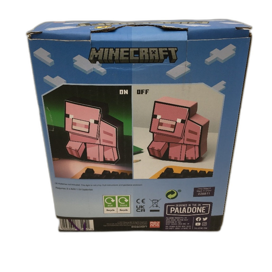 3 Pack Paladone Minecraft Pig & Torch Light and Travel Tablet Cushion NEW