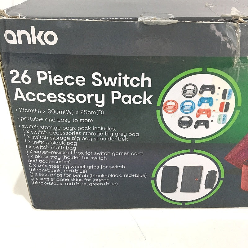 26 Piece Switch Console Accessory Pack in Grey Nylon NEW
