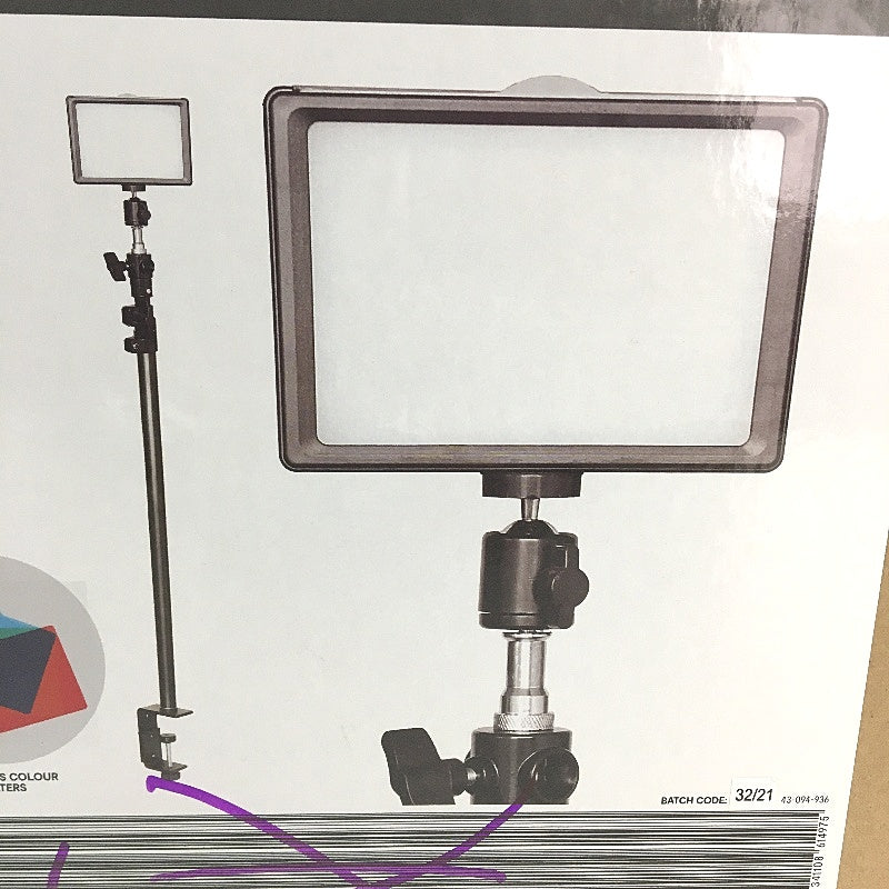 Gamers Streaming Light with Adjustable Desk Clamp incl x3 Colour Filters NEW