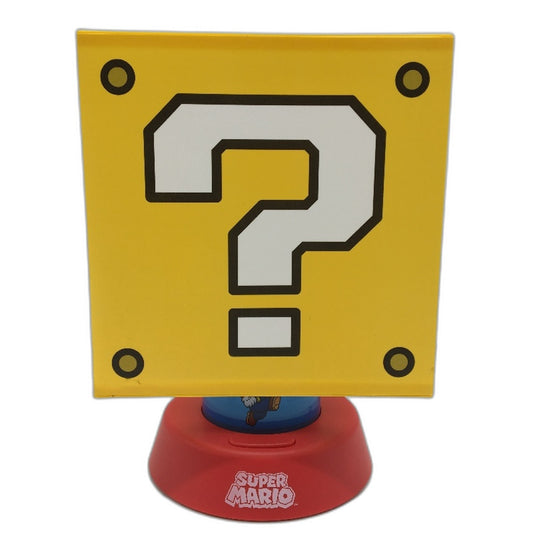 Paladone Super Mario Mystery Block Icon Desktop Lamp 26.5cm / 10.4 Inch Tall NEW