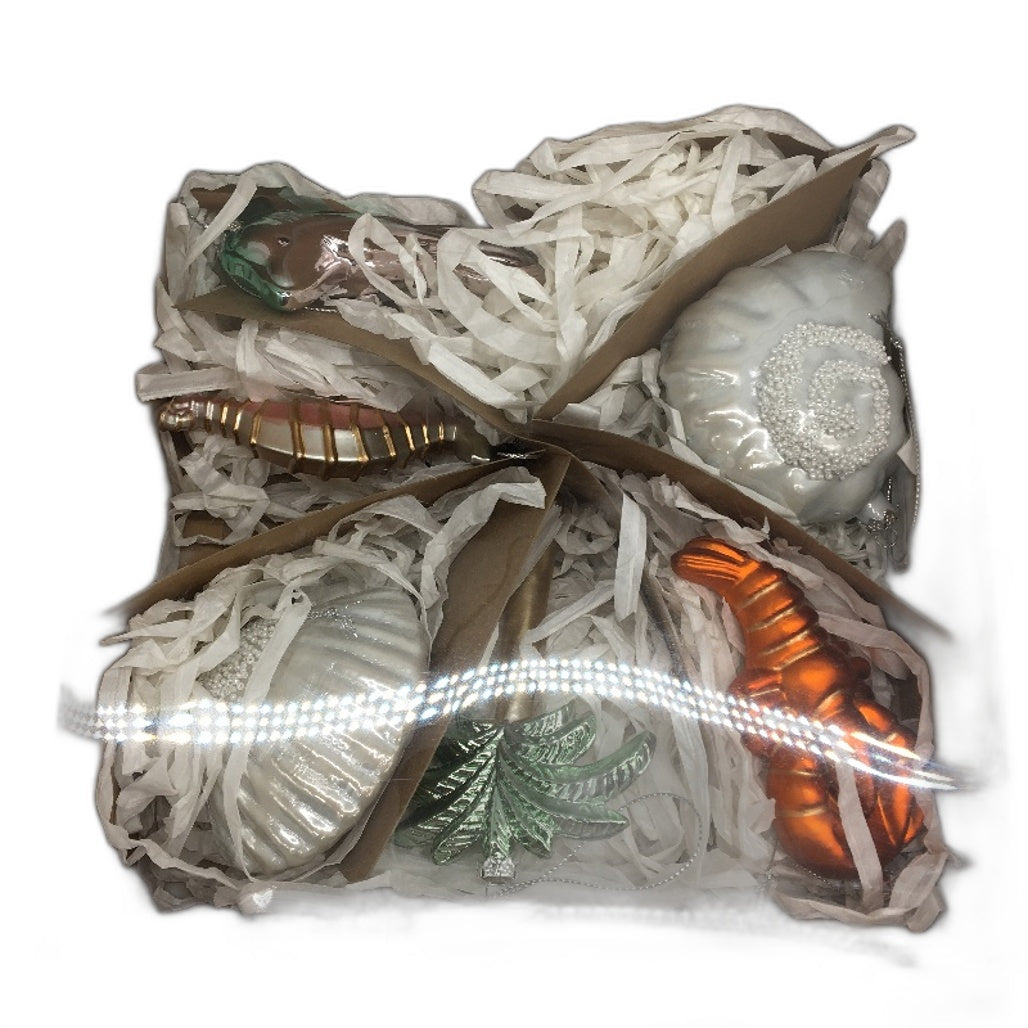 2 Pack 12 Piece Assorted Drink and Ocean Theme Christmas Tree Ornaments NEW