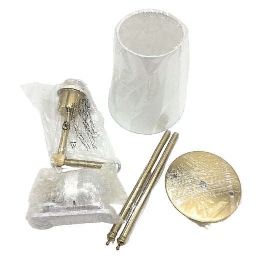 Jornashar Set of 2 Dimmable Wireless Battery Operated Gold Wall Sconces NEW