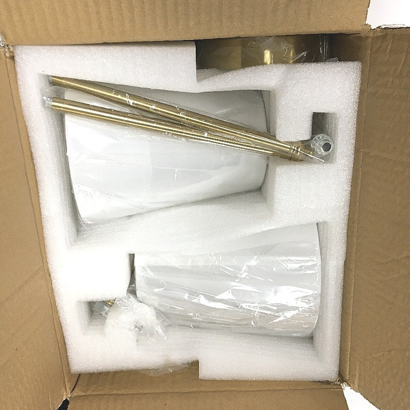 Jornashar Set of 2 Dimmable Wireless Battery Operated Gold Wall Sconces NEW