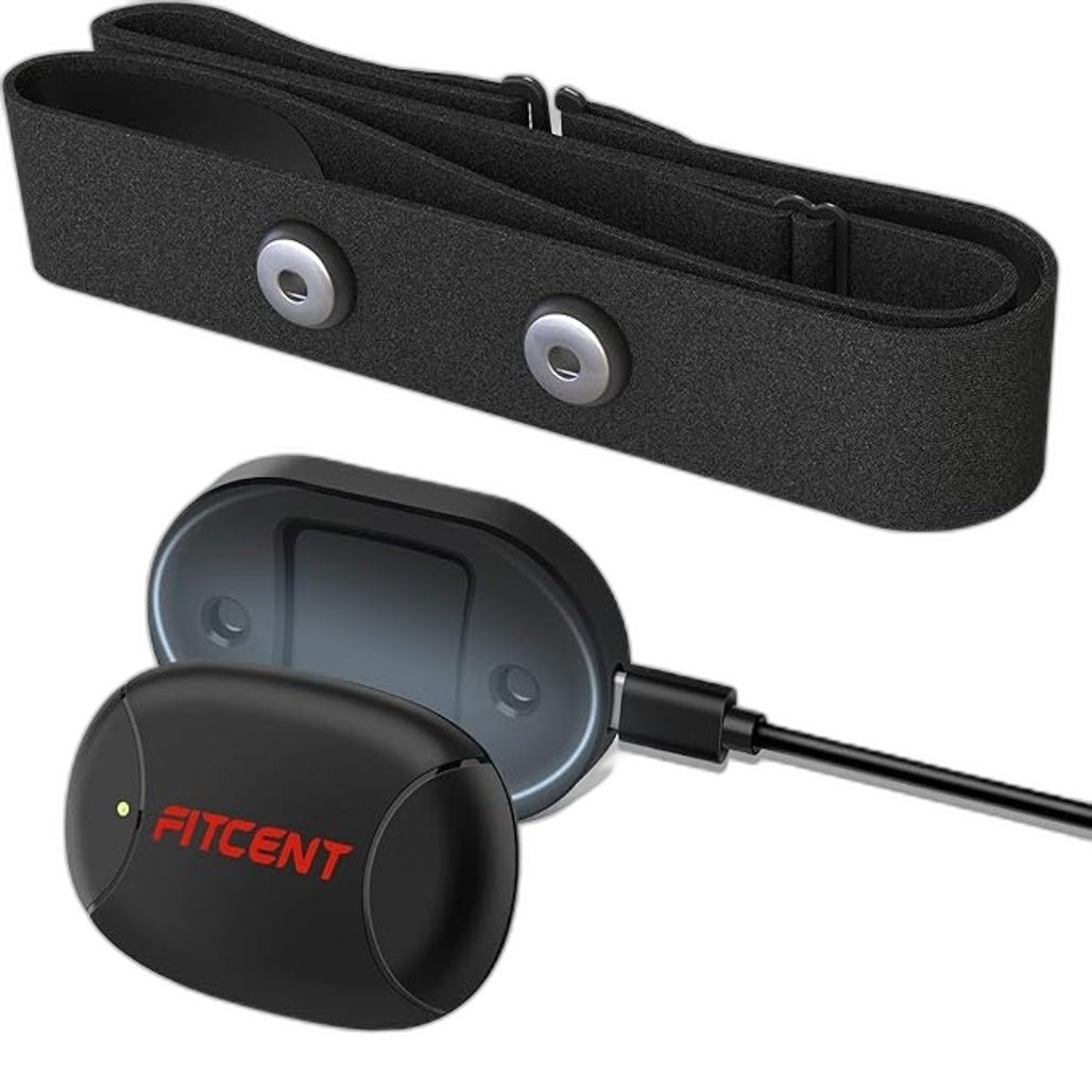 Fitcent CL820W Heart Rate Monitor Chest Strap with Wireless Charger NEW