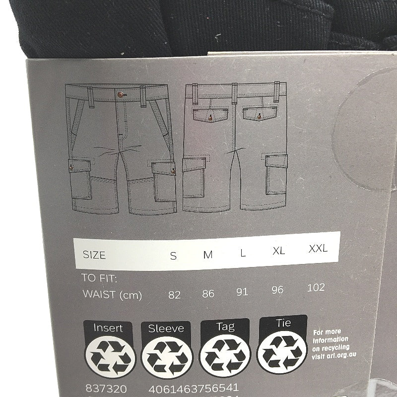 Westbay Black Classic Cotton Cargo Button Zip-Up Shorts Mens Size Large NEW