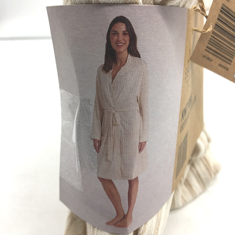 Serra Lightweight Australian Cotton Blend Cream Knit Robe Ladies Size 12 NEW