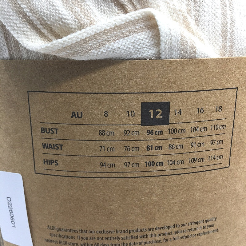 Serra Lightweight Australian Cotton Blend Cream Knit Robe Ladies Size 12 NEW