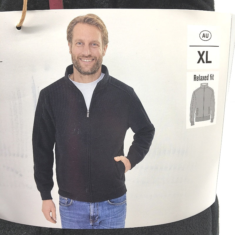 Westbay Black Relaxed Fit Full Zip Soft Warm Fleece Jacket Mens Size Large NEW