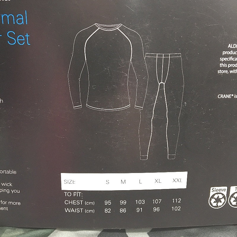 Crane Snow Extreme Green Camo Long Sleeve Thermal Underwear Set Mens Size L NEW