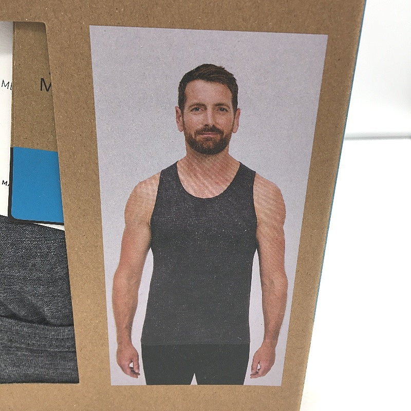 Crane Snow Extreme Grey Australian Merino Wool Tank Top Mens Size L NEW