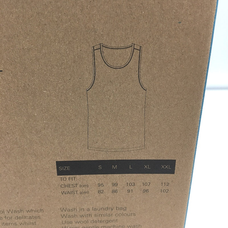 Crane Snow Extreme Grey Australian Merino Wool Tank Top Mens Size L NEW