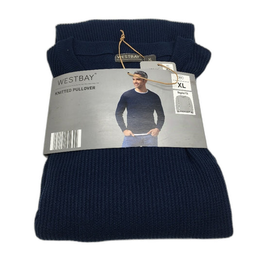 Westbay Navy Blue Regular Fit Knitted Pullover Jumper Mens Size XL NEW