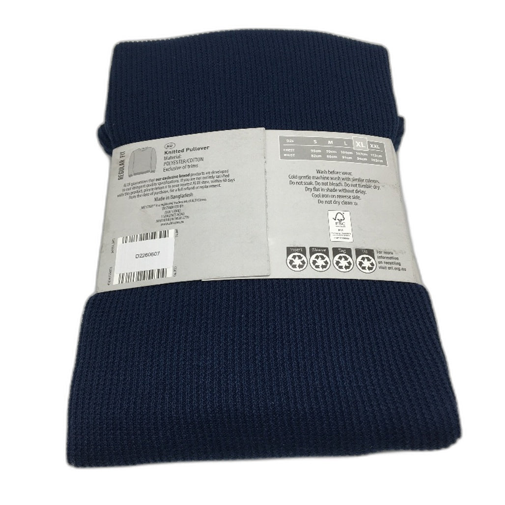 Westbay Navy Blue Regular Fit Knitted Pullover Jumper Mens Size XL NEW