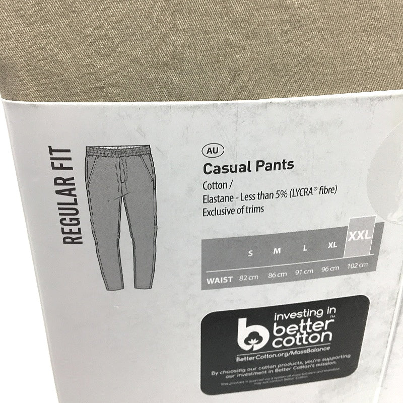 Westbay Khaki Regular Fit Elastic Waist Casual Pants Mens Size XXL NEW