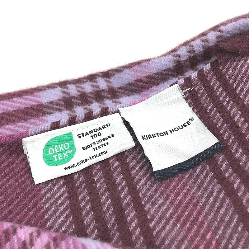 Kirkton House Burgundy Purple Fringed Super Soft Throw Blanket NEW