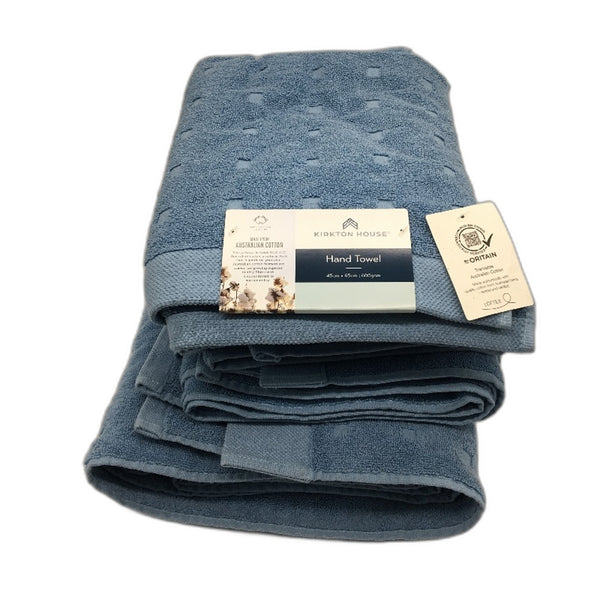 Kirkton House Blue 5 Piece Bath Sheet & Towel Bath Matts & Hand Towel Set NEW