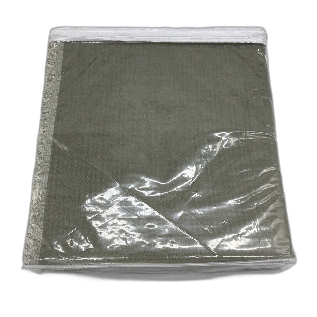 Set of 2 Green Reversible Muslin Lightweight Throw Blankets 1.27x1.52m NEW