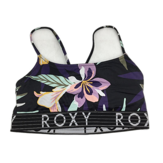Roxy Floral Patterned Multicoloured Swim Sports Top Ladies Size Small