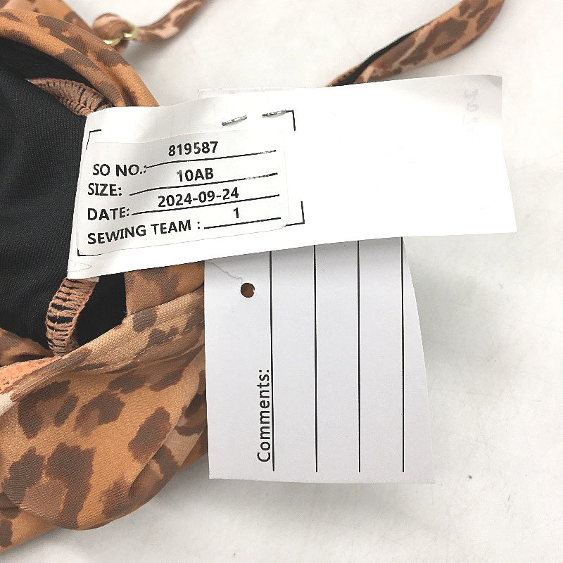 Myer Orange Leopard Print Underwire One Piece Open Back Swimsuit Ladies Size 10