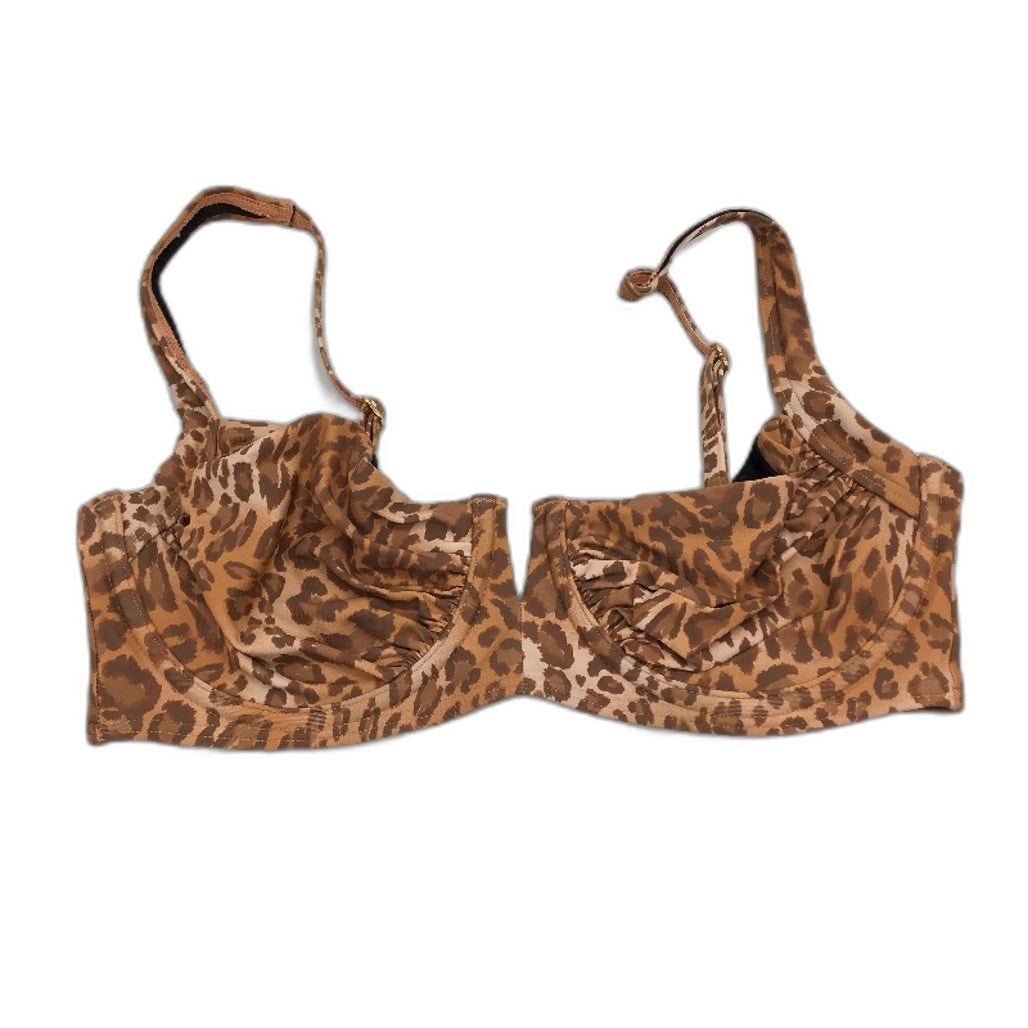 Myer Orange Leopard Print Underwire Bikini Top Ladies Size 10