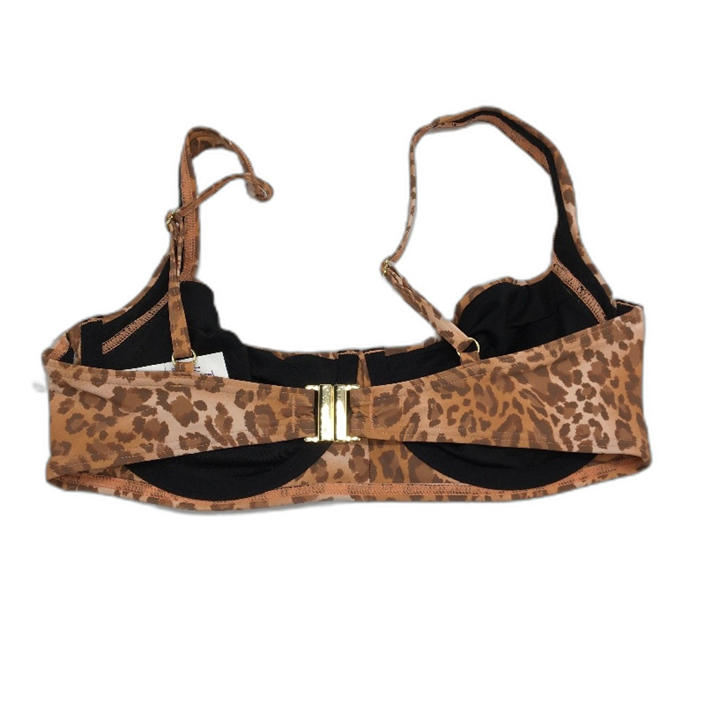 Myer Orange Leopard Print Underwire Bikini Top Ladies Size 10