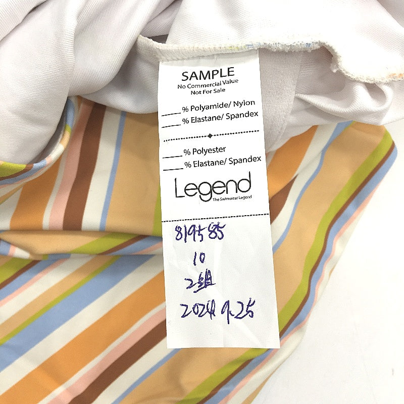 Myer Multicoloured Striped One-Shoulder One Piece Swimsuit Ladies Size 10