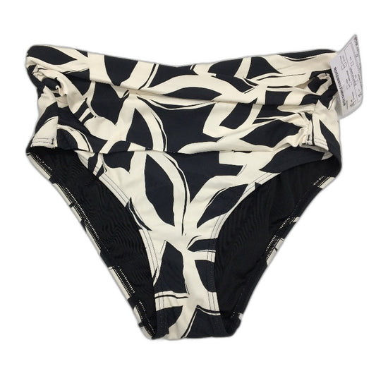 Myer Black & White Patterned Cross Front Brief Bikini Bottom Ladies Size 10