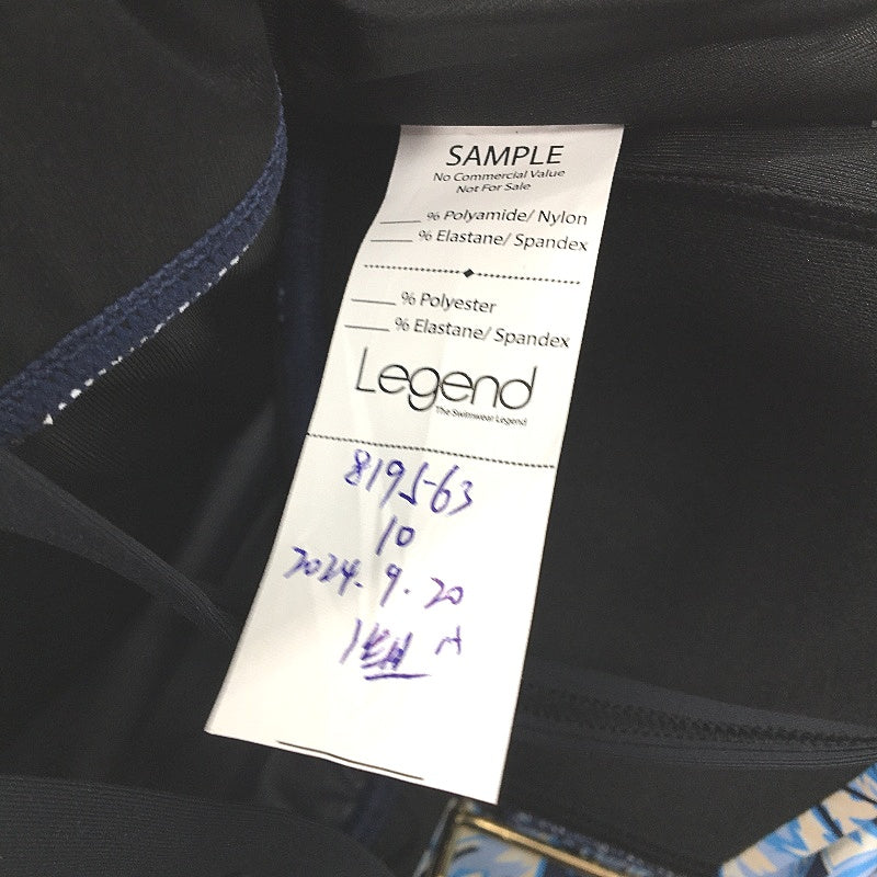 Myer Blue Floral Patterned Padded Bather Swim Top Ladies Size 10