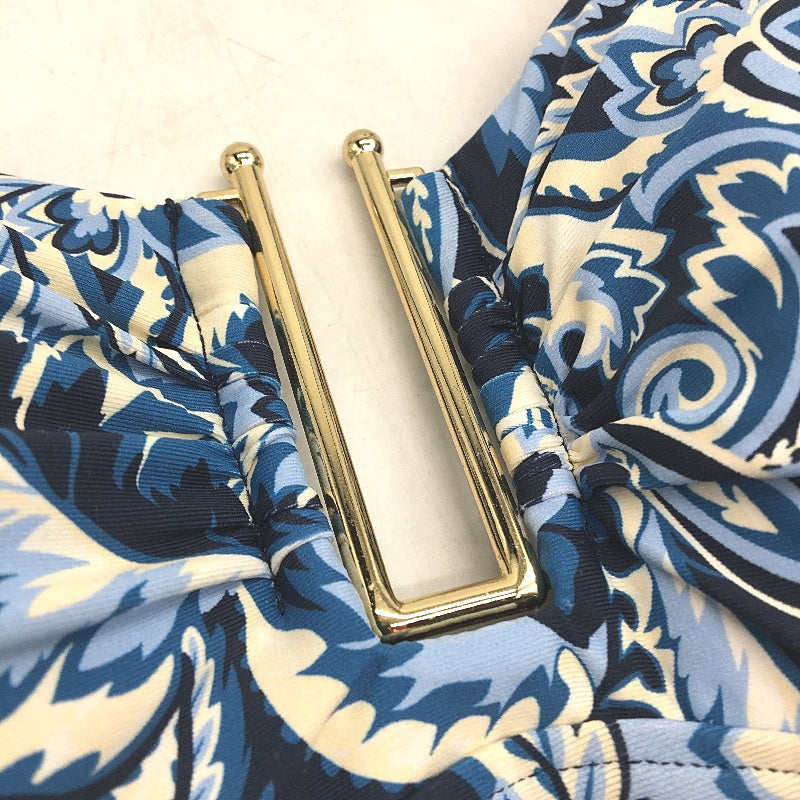 Myer Blue Floral Patterned Padded Swimsuit One-Piece Ladies Size 10