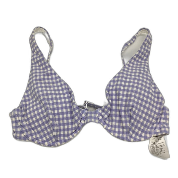 AllAboutEve Purple & White Checkered Underwire Bikini Top Ladies Size 10