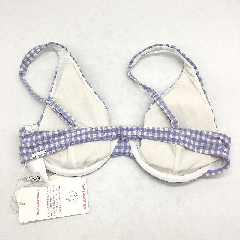 AllAboutEve Purple & White Checkered Underwire Bikini Top Ladies Size 10