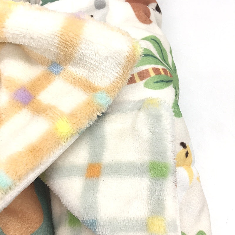 Kirkton House Kids 3 Pack Baby Blankets Animal Themed 78cm x 102cm