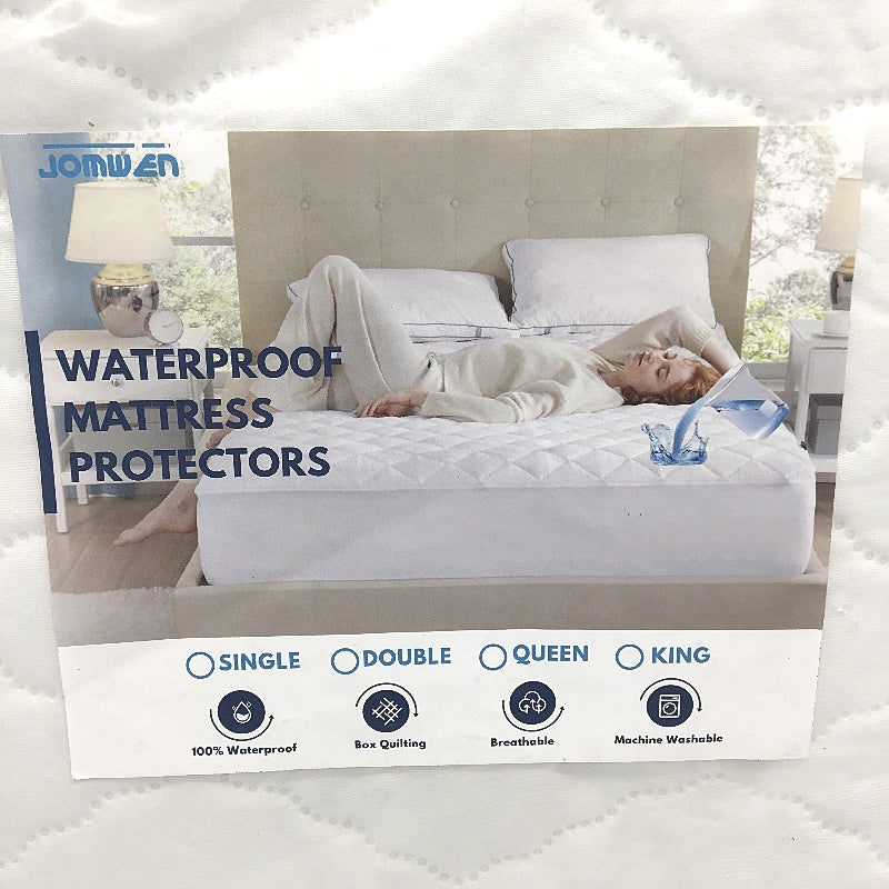 Jomwen Quilted Waterproof Mattress Protector Fitted Bed Cover QUEEN 152x203cm