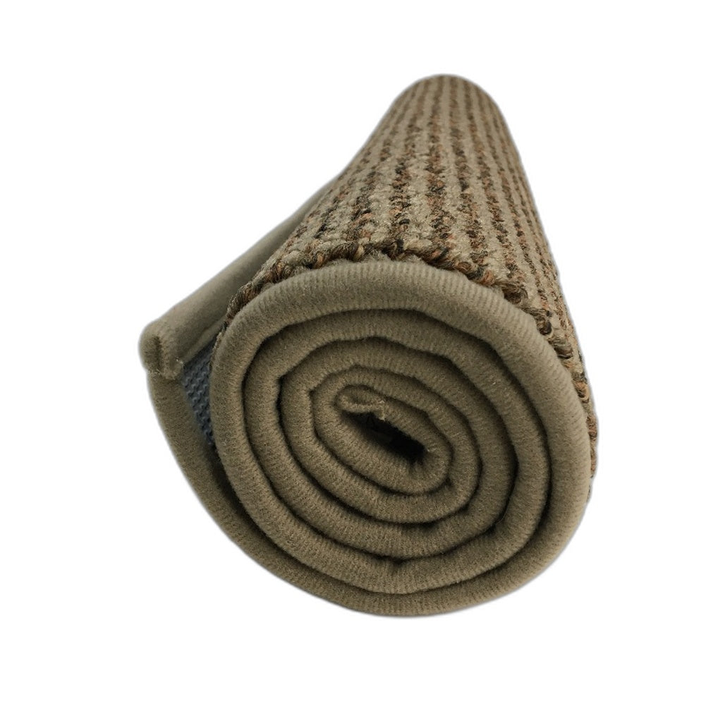 Dexi Front Door Mat Indoor Rug Textured Non-Slip Brown Entry Rug 60cm x 90cm