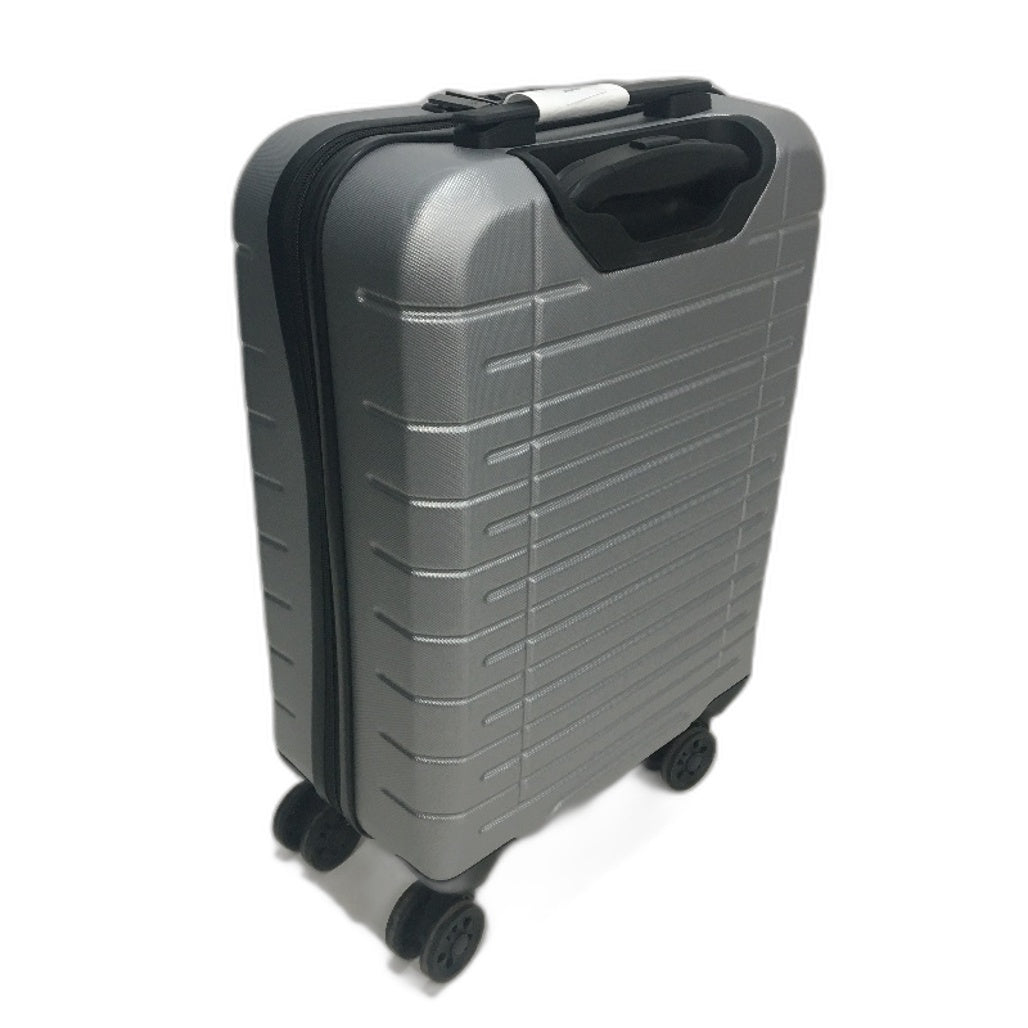 3 Pcs Silver Grey Hardshell Suitcase & Carry On Case Travel Luggage Set TSA Lock