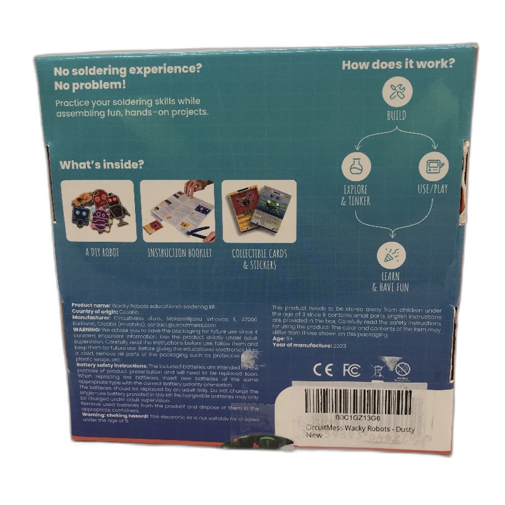 CircuitMess Wacky Robots 'Dusty' Science Electronic Toy DIY Build A Robot Toy
