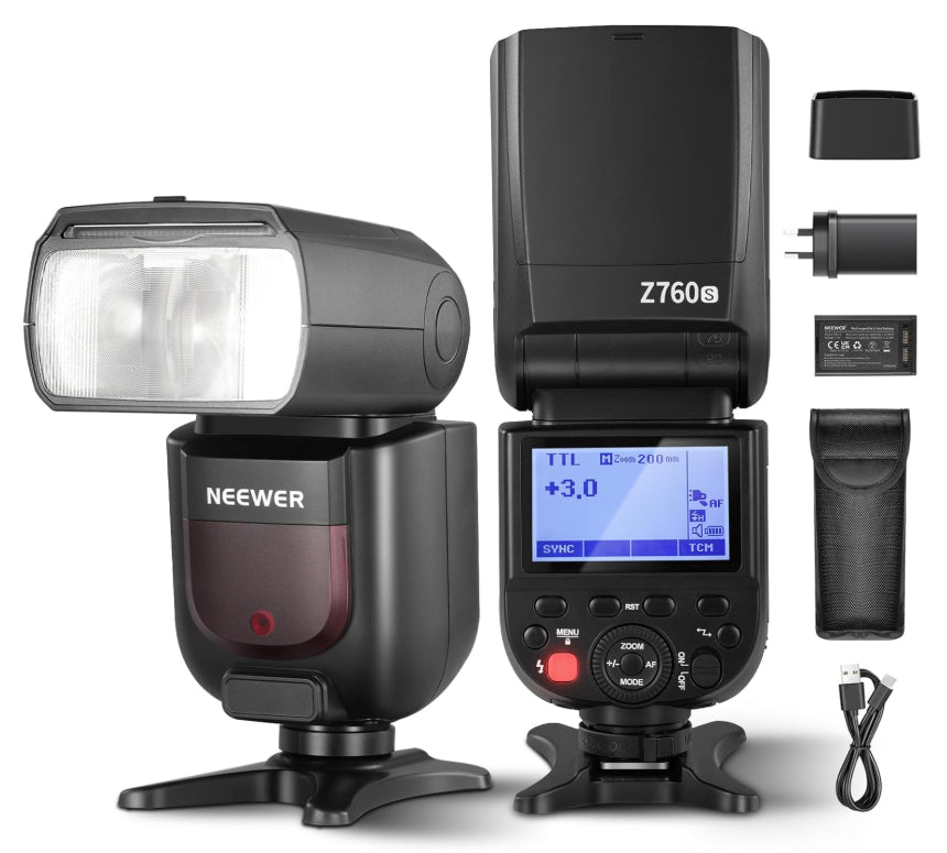 NEEWER Z760-S TTL Camera Flash Speedlite Full Power Flashes Lithium Battery