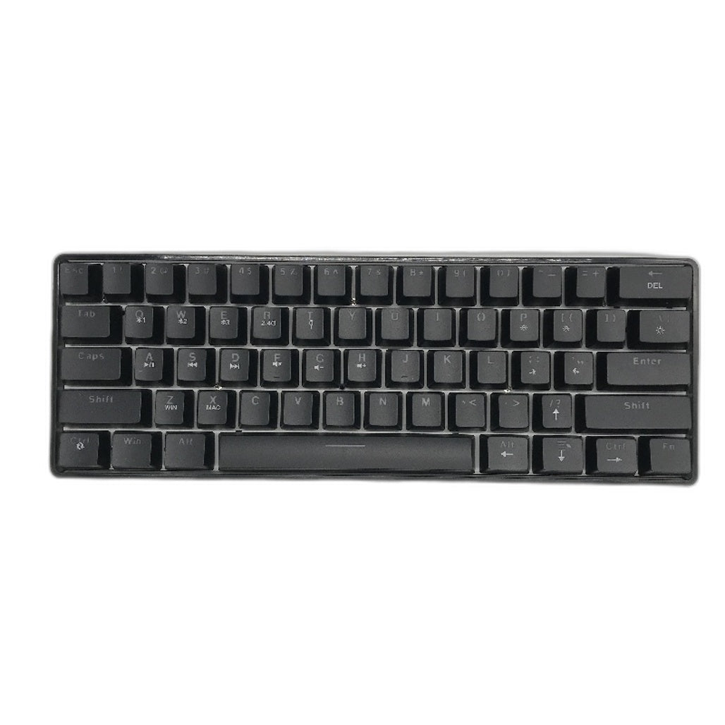 Wireless Gaming Keyboard 60% Mechanical Compact Game Keyboard Black RGB Lights