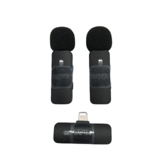 Boya Wireless Lavalier Lapel Microphone Lightning Port Connection Recording Mic