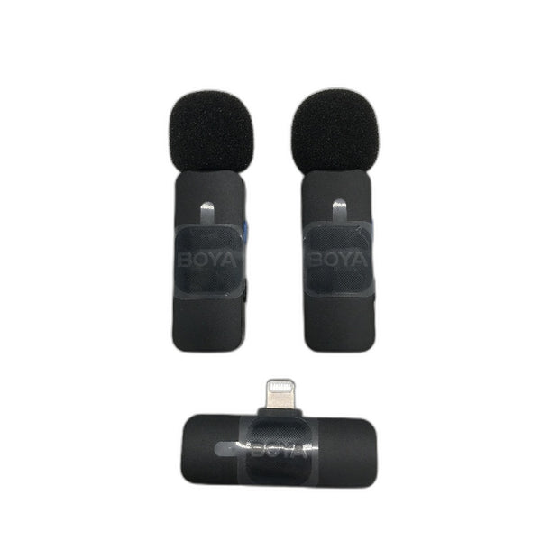 Boya Wireless Lavalier Lapel Microphone Lightning Port Connection Recording Mic