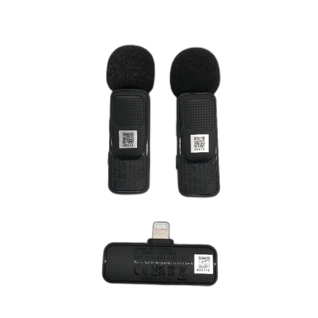 Boya Wireless Lavalier Lapel Microphone Lightning Port Connection Recording Mic