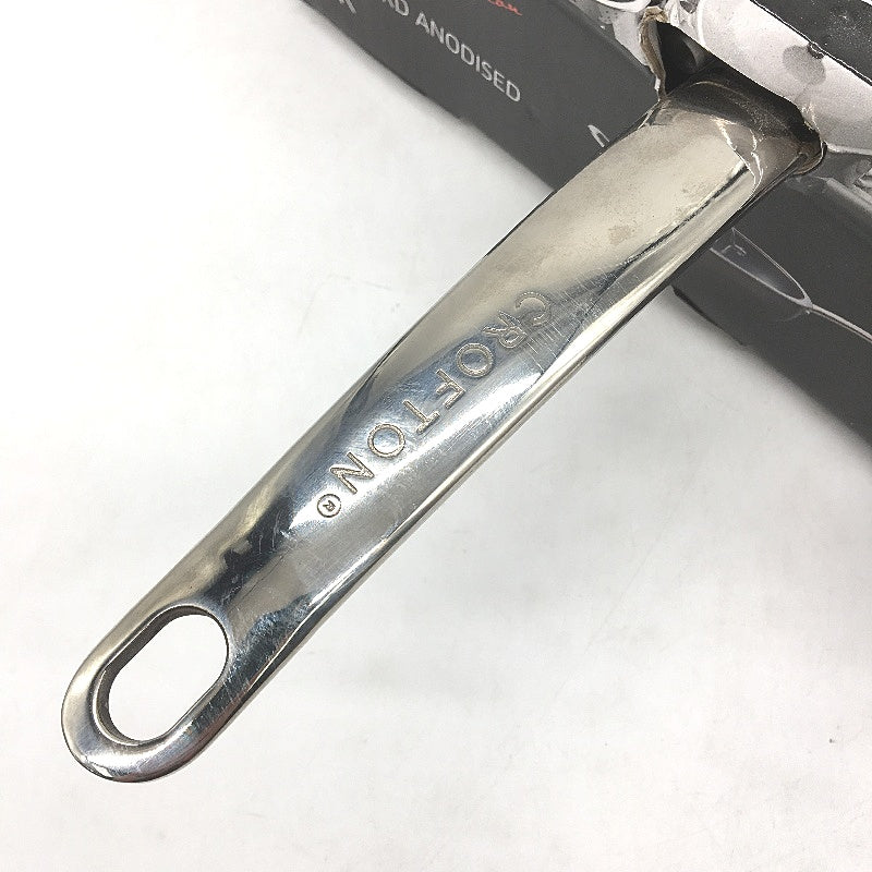 Crofton Chefs Collection 32CM Hard Anodised Non Stick Wok Frying Pan W Lid NEW