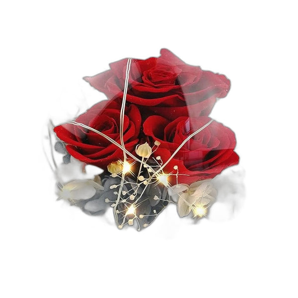 Kylin Glory Forever Flower Real Eternal Preserved Rose With LED Lights Gift NEW