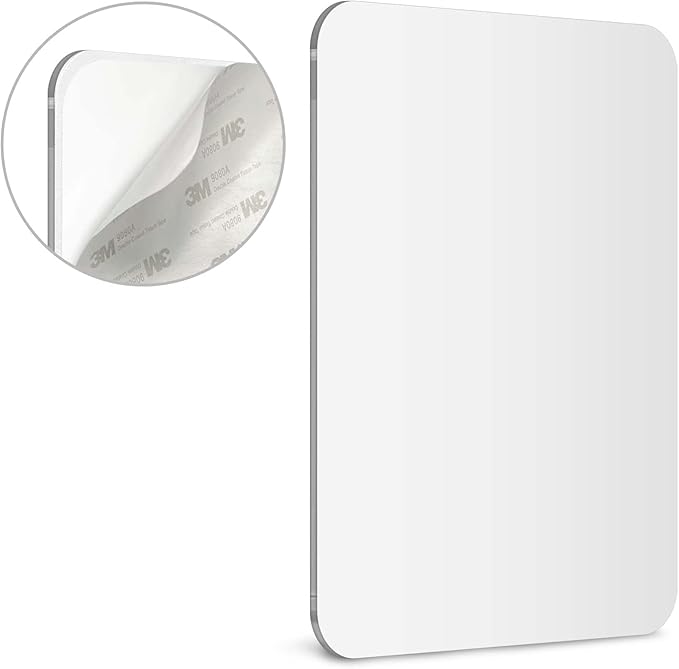Mavoro Acrylic Shower Mirror 17.5x22.5CM 3M Adhesive Unbreakable Kids Safe NEW
