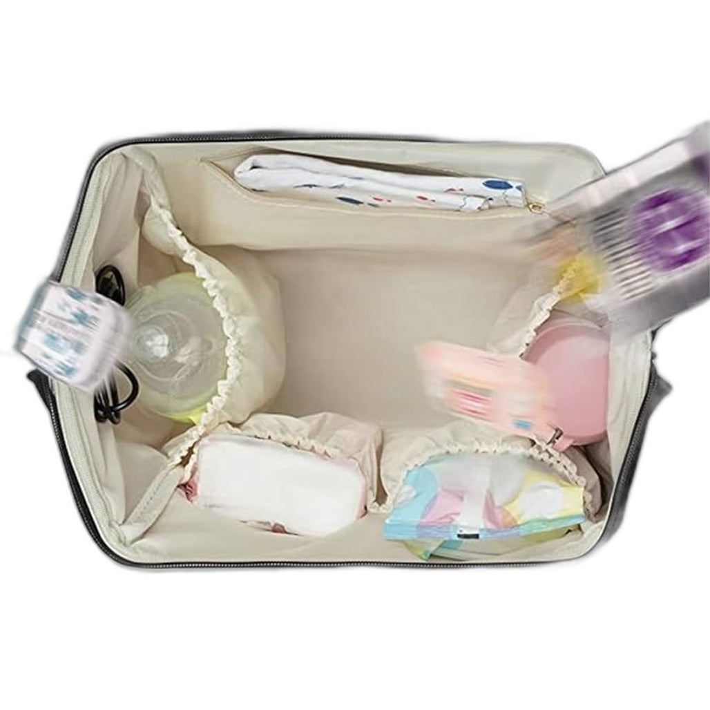 Pipi Bear Nappy Diaper Changing Bag & Pad Multifunctional Waterproof Grey NEW