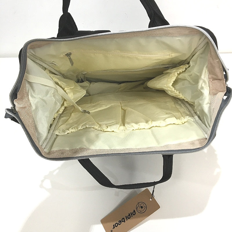 Pipi Bear Nappy Diaper Changing Bag & Pad Multifunctional Waterproof Grey NEW