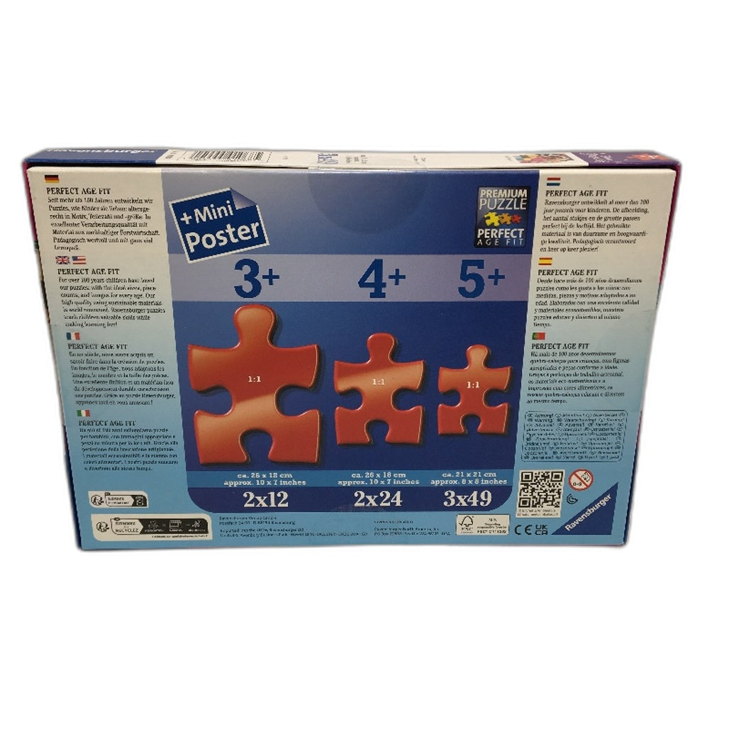 Ravensburger Disney Princess Girl Power 3x49 PCS Premium Kids Puzzles Age 5+ NEW